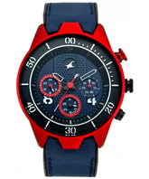 Fastrack, Men's Watch All Nighters Collection Analog, Blue Dial Blue Leather Band, 3195AP02